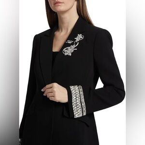 New Cinq à Sept Cheyenne Rhinestone-Embellished Blazer, Size 10.